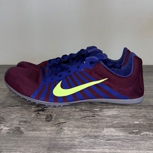 Nike Zoom D Men’s Distance Track and Field Spikes Purple Bordeaux Multi Sizes